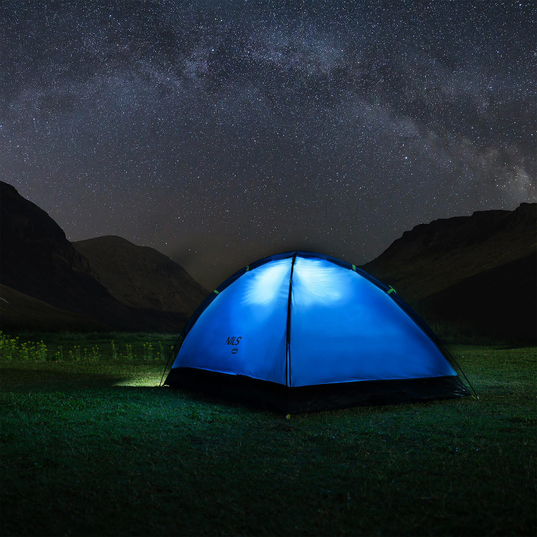 NC6033 NAMIOT KEMPINGOWY JASNO SZARO-NIEBIESKI NIGHTFALL NILS CAMP 2/7