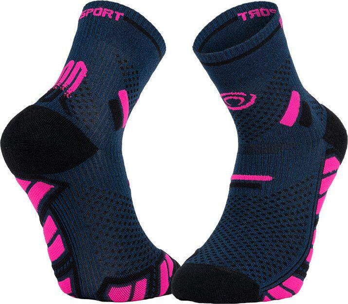 BV Sport Trail Ultra Mid Socks Blue/Pink 1/4