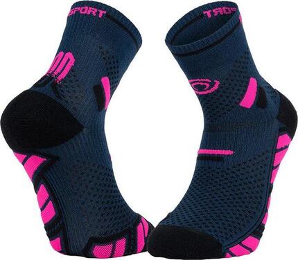 Chaussettes TRAIL ULTRA MID Bleu/Rose
