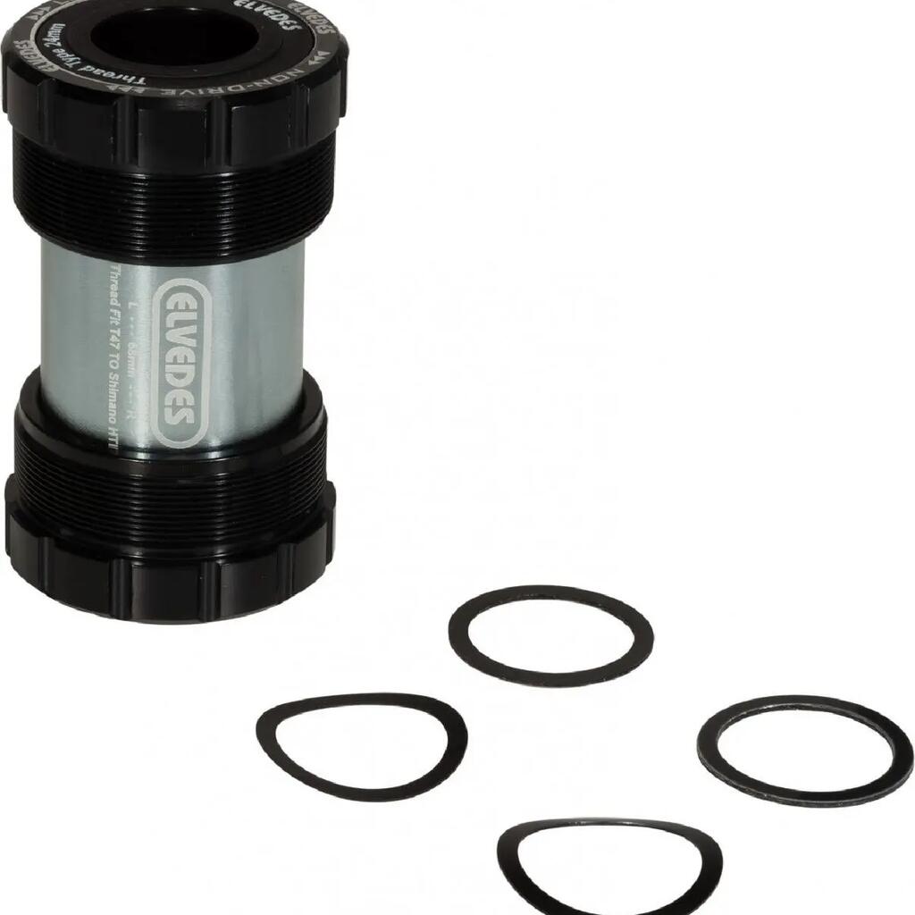 ElvedesThread Fit T47 68mm Bottom Bracket for 24mm Shimano Black