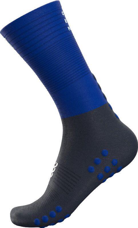 Calcetines de compresión Compressport Mid Compression azules 4/5