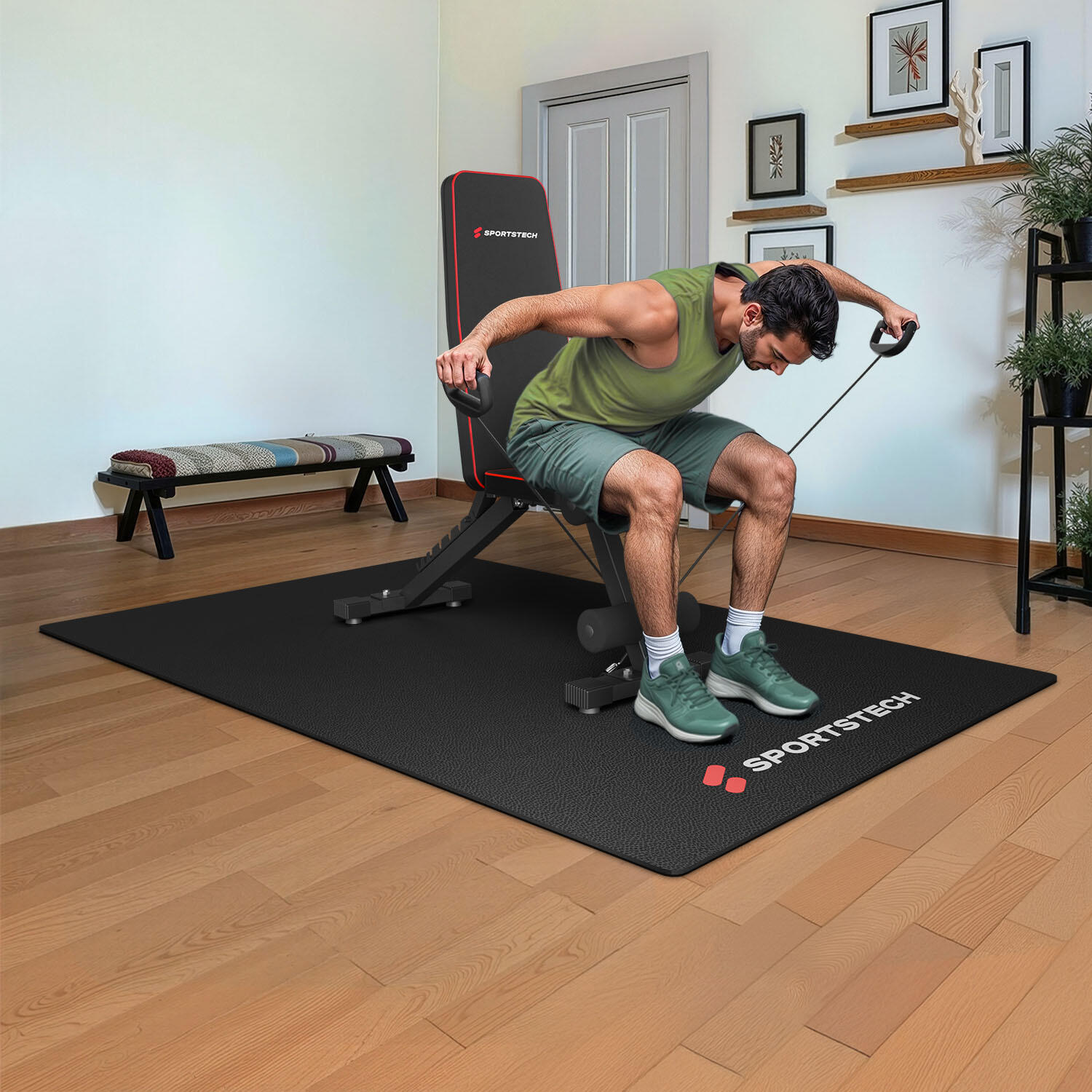 Sportstech BRT250 banco de pesas plegable y ajustable 6/7