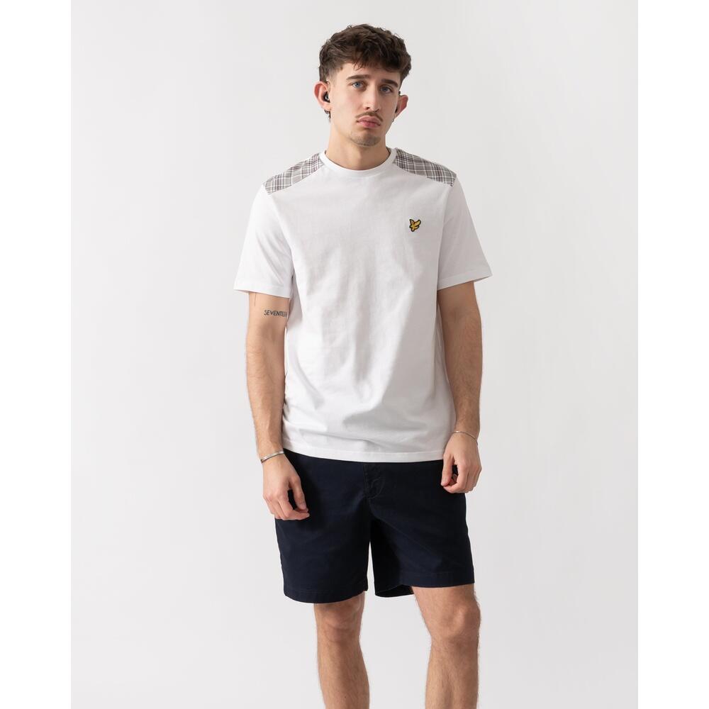 Lyle & Scott Tartan Collar Polo Shirt White