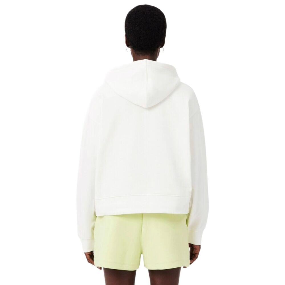 Sudadera Blanca Lacoste Sweatshirts Femme Maille White Básica de Corte Holgado 2/4