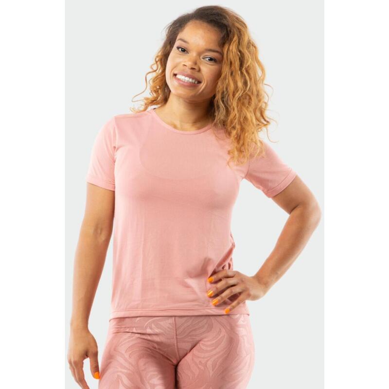 T-shirt yoga doux respirant protection UV 50 eco-conçu en fibre biodégradable