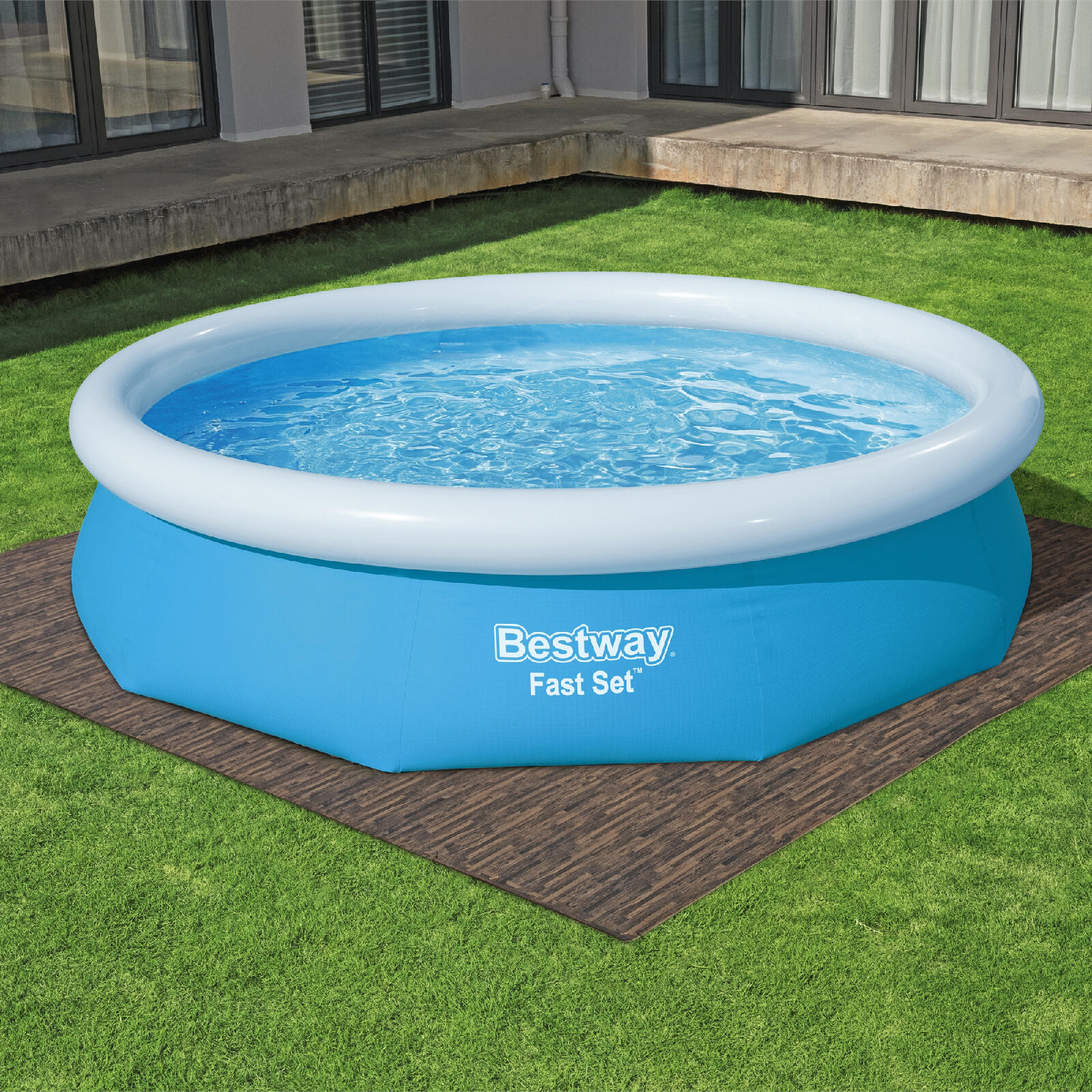 BESTWAY Tapis de sol effet bois pour piscine et spa 12 pièces 50 x 50 cm 2/5