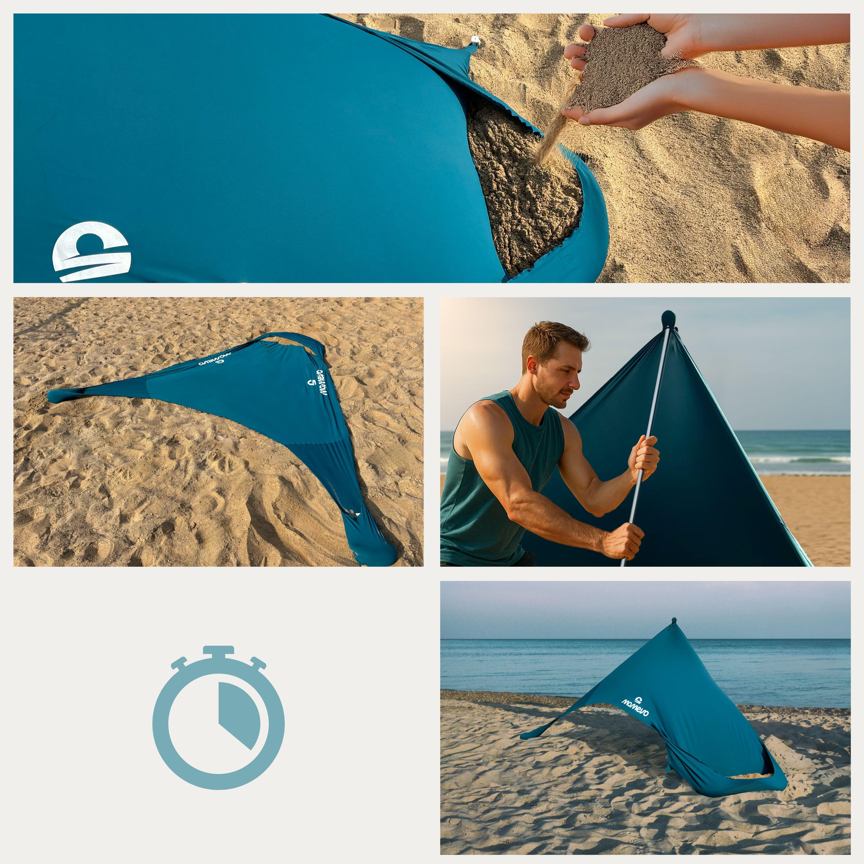 Sunsail Strandzelt Couple – Sonnensegel für 2 Pers. mit UV-Schutz UPF 50+ 4/8