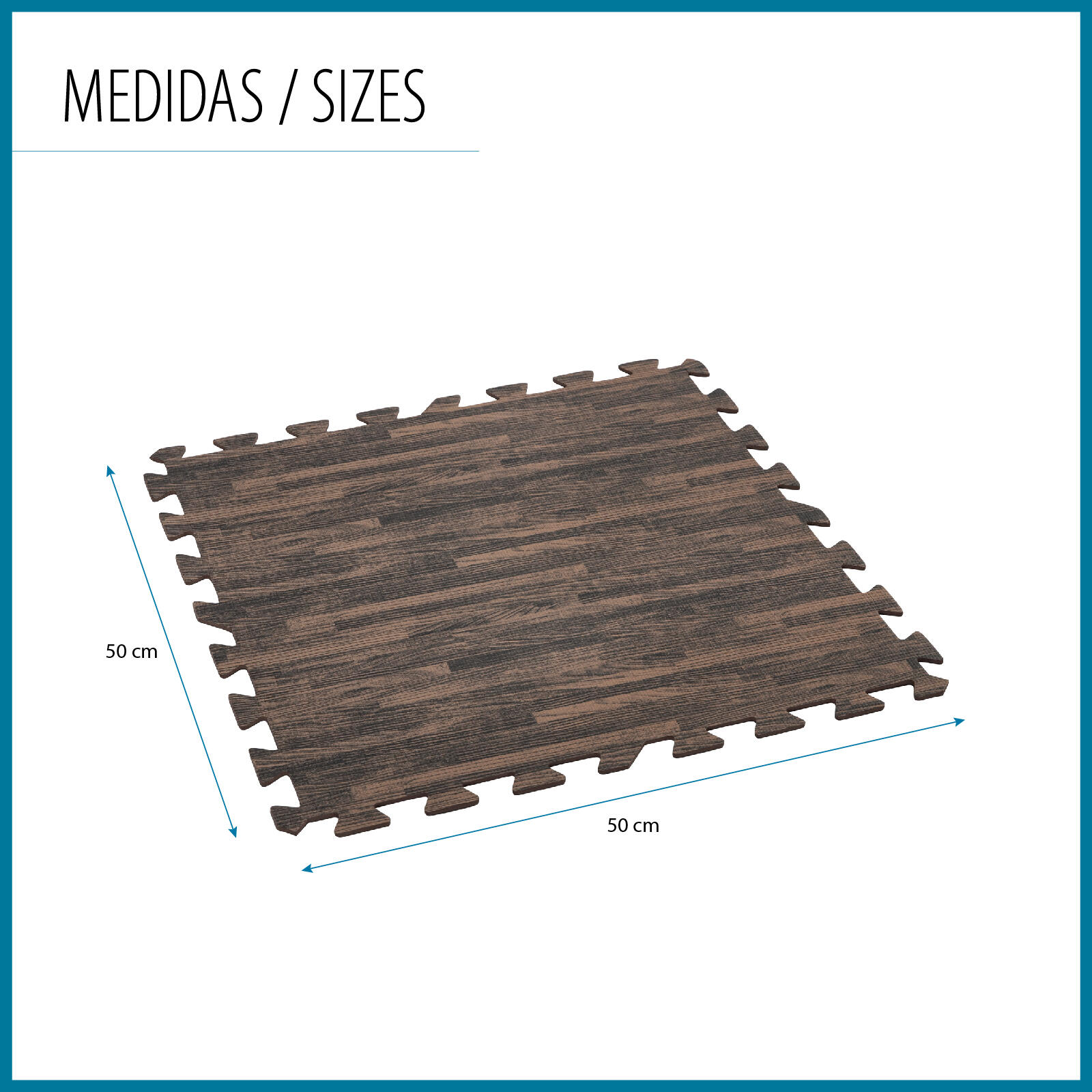 BESTWAY Tapis de sol effet bois pour piscine et spa 12 pièces 50 x 50 cm 4/5
