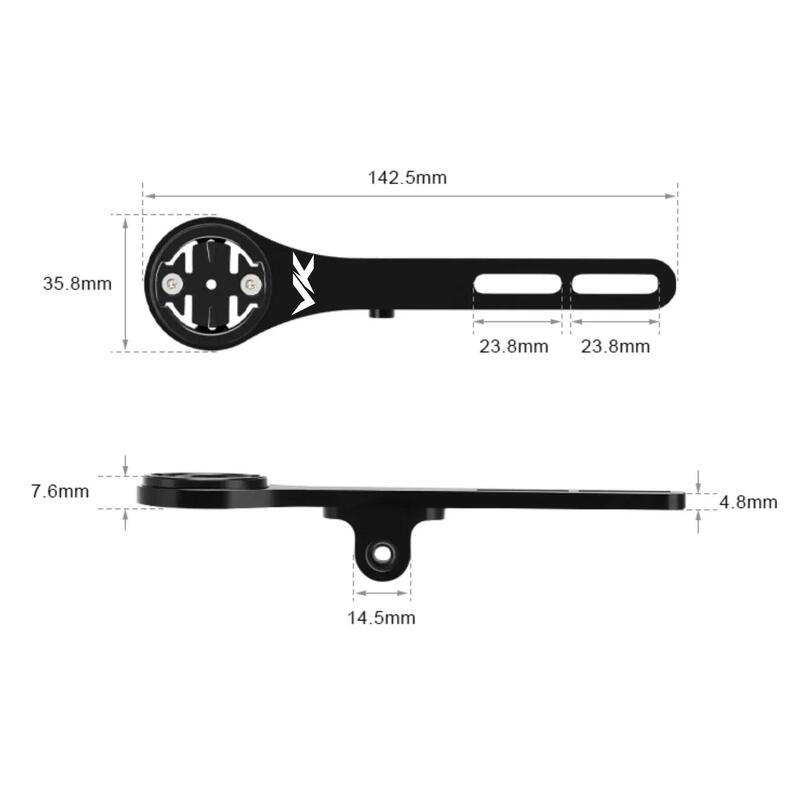 BikeFlow suport Garmin ghidon aero aluminiu fixare inferioară