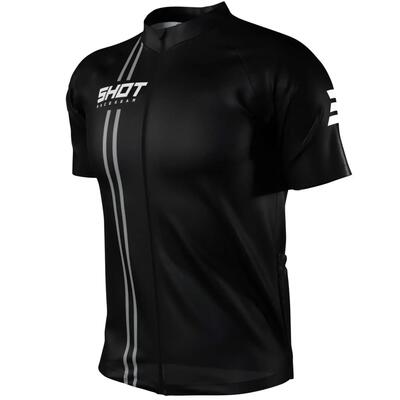 Shirt met korte mouwen shot unlimited zip zwart