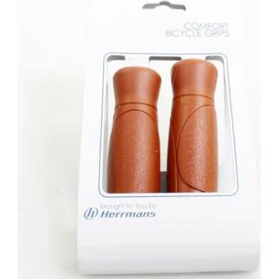 Herrmans Cut 93 Cortina Brown Bicycle Grips 120/120 mm (Pair)