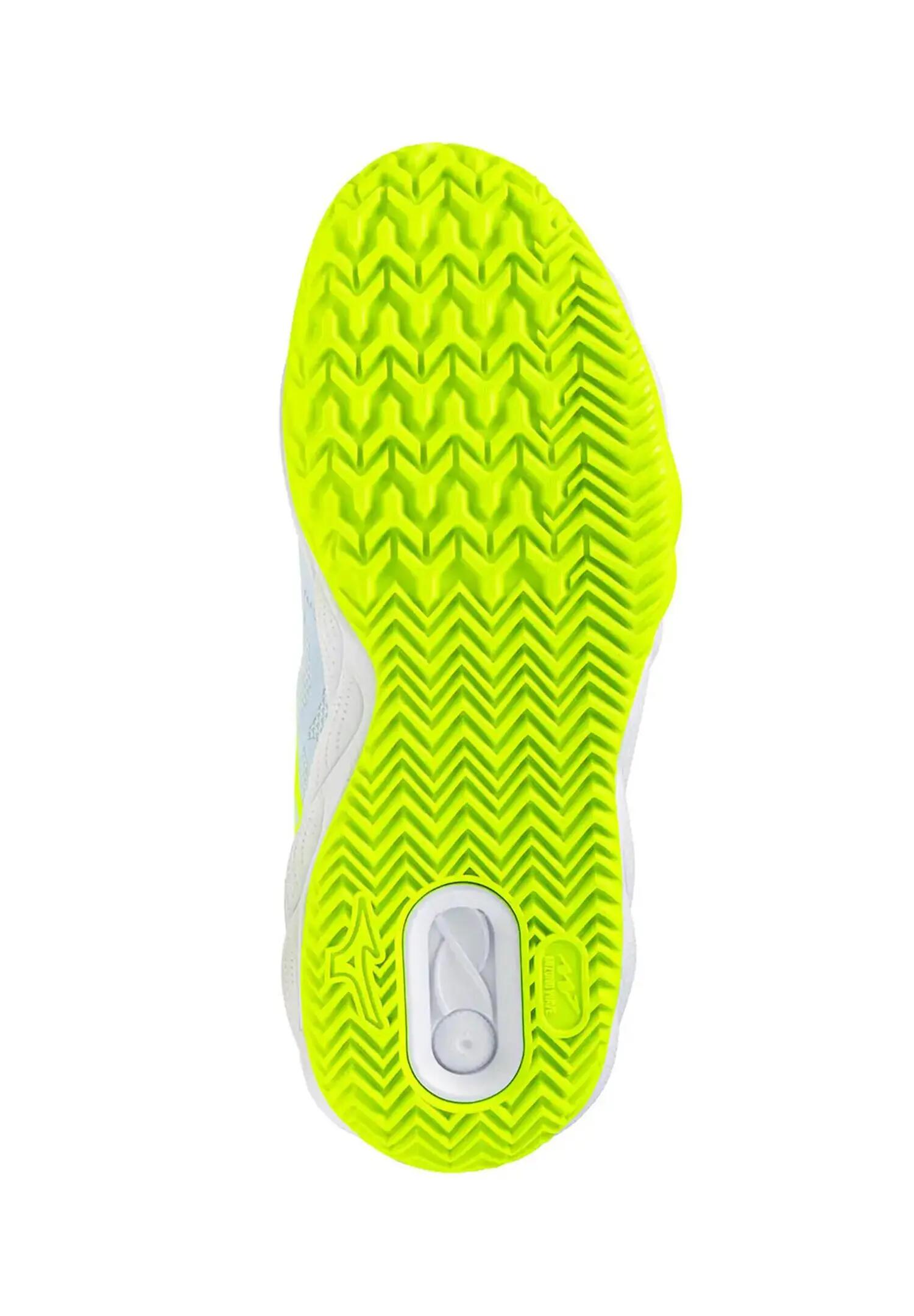 Mizuno WAVE ENFORCE COURT CC Tennisschuhe Damen Sandplatz 61GC243620 Blau Gelb 3/5