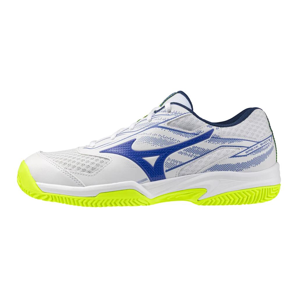 Mizuno Break Shot 5 Clay Court Blanco/azul/amarillo Flúor Unisex 61gc2525