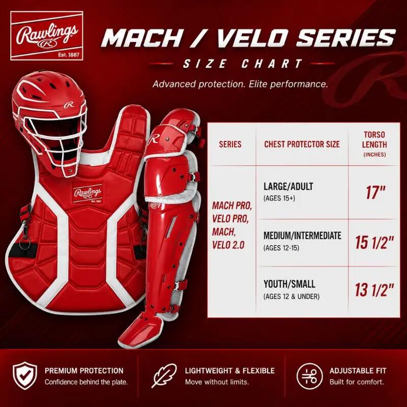Rawlings CSV2Y Velo 2.0 Youth Catcher's S Color White/Silver 2/2
