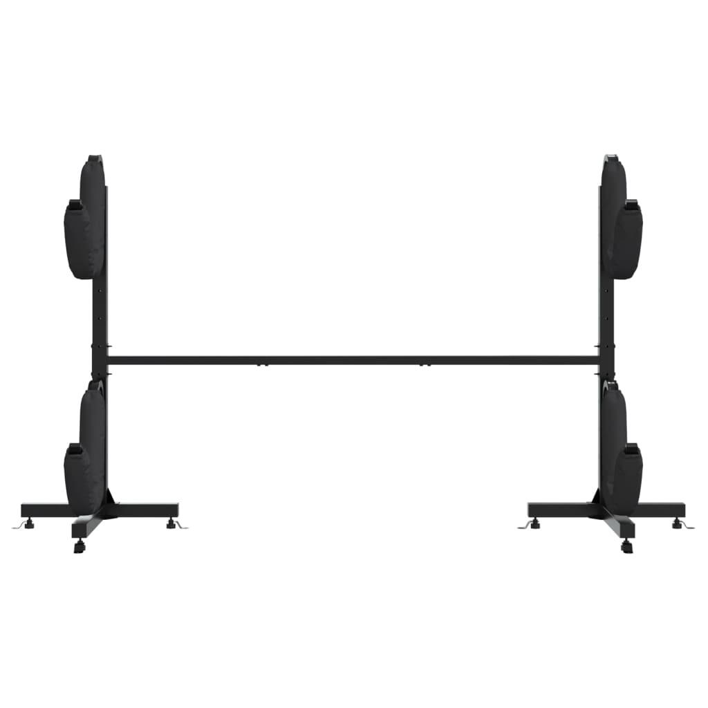 VidaXL Stojak wolnostojący na 2 kajaki stal 250 x 57 x 127,5 cm 4/5