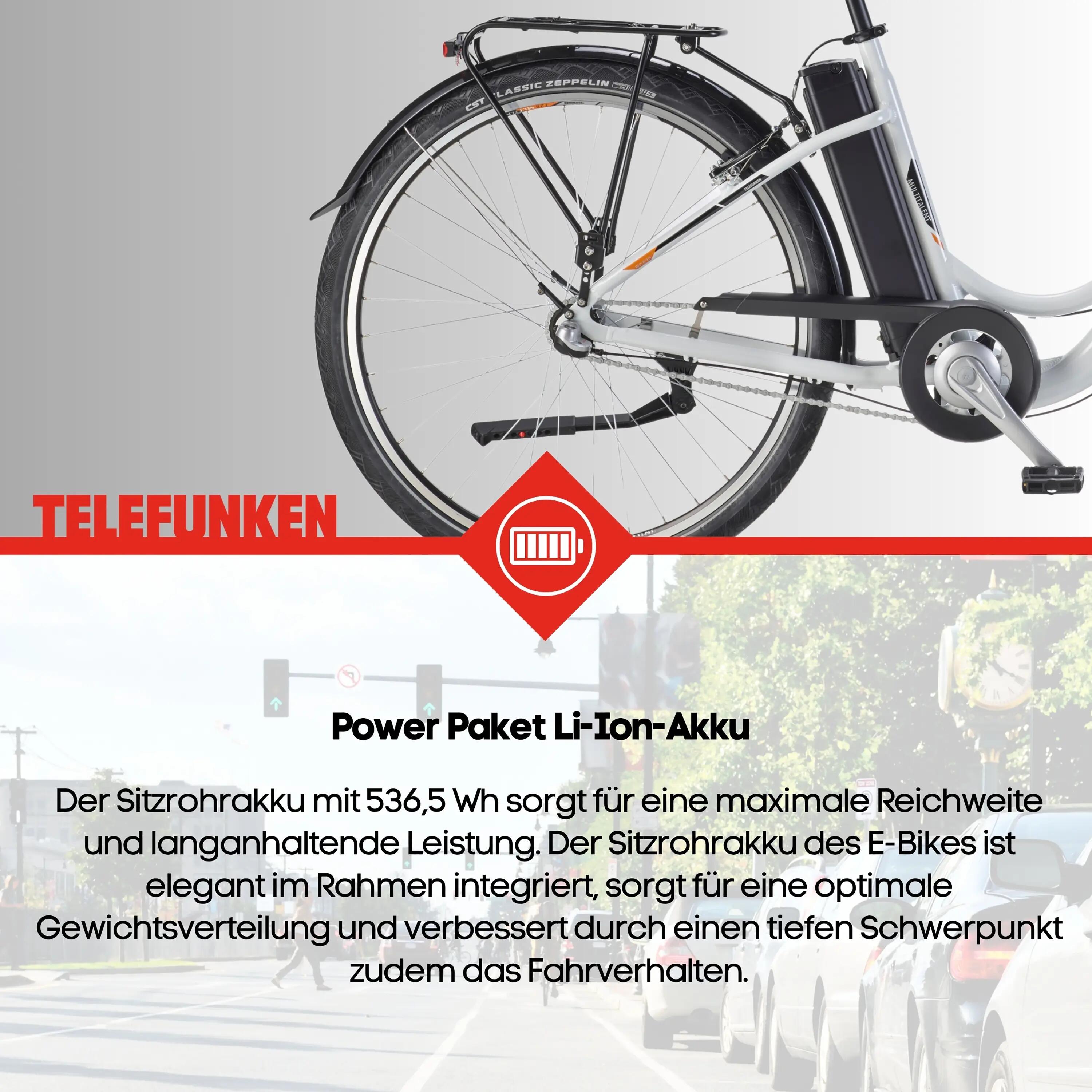 E-Bike RC830 28 Zoll 3-Gang Pedelec City Elektrofahrrad Herren Damen weiß 7/7