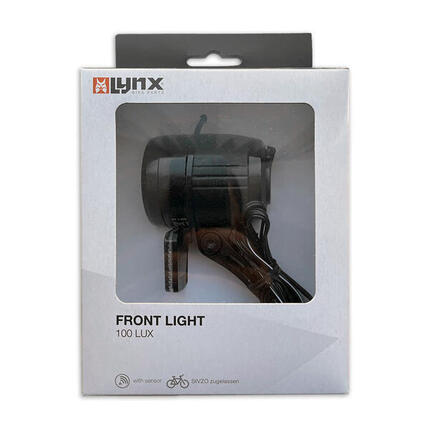 Koplamp Lynx Dynamo Max+ Sensor 100 Lux voor Fiets