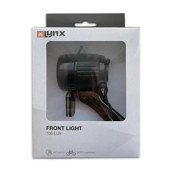 Koplamp Lynx Dynamo Max+ Sensor 100 Lux voor Fiets