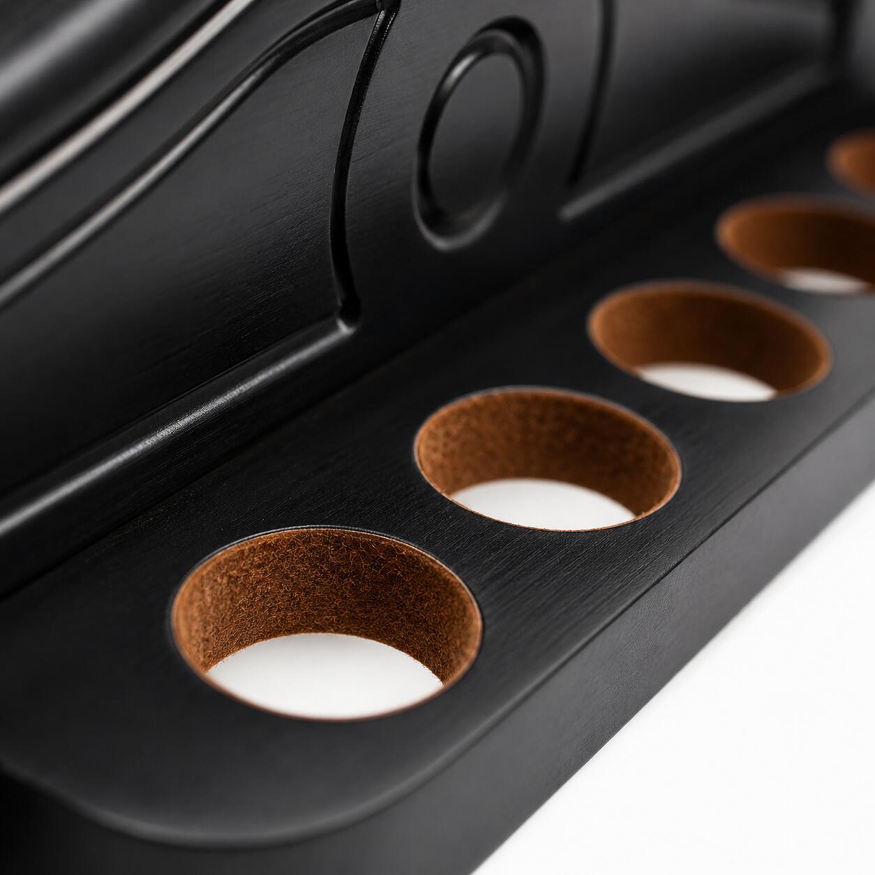 John West Queue Wandhalter Deluxe Nero per 6 Queues - Supporto a muro di lusso 3/3