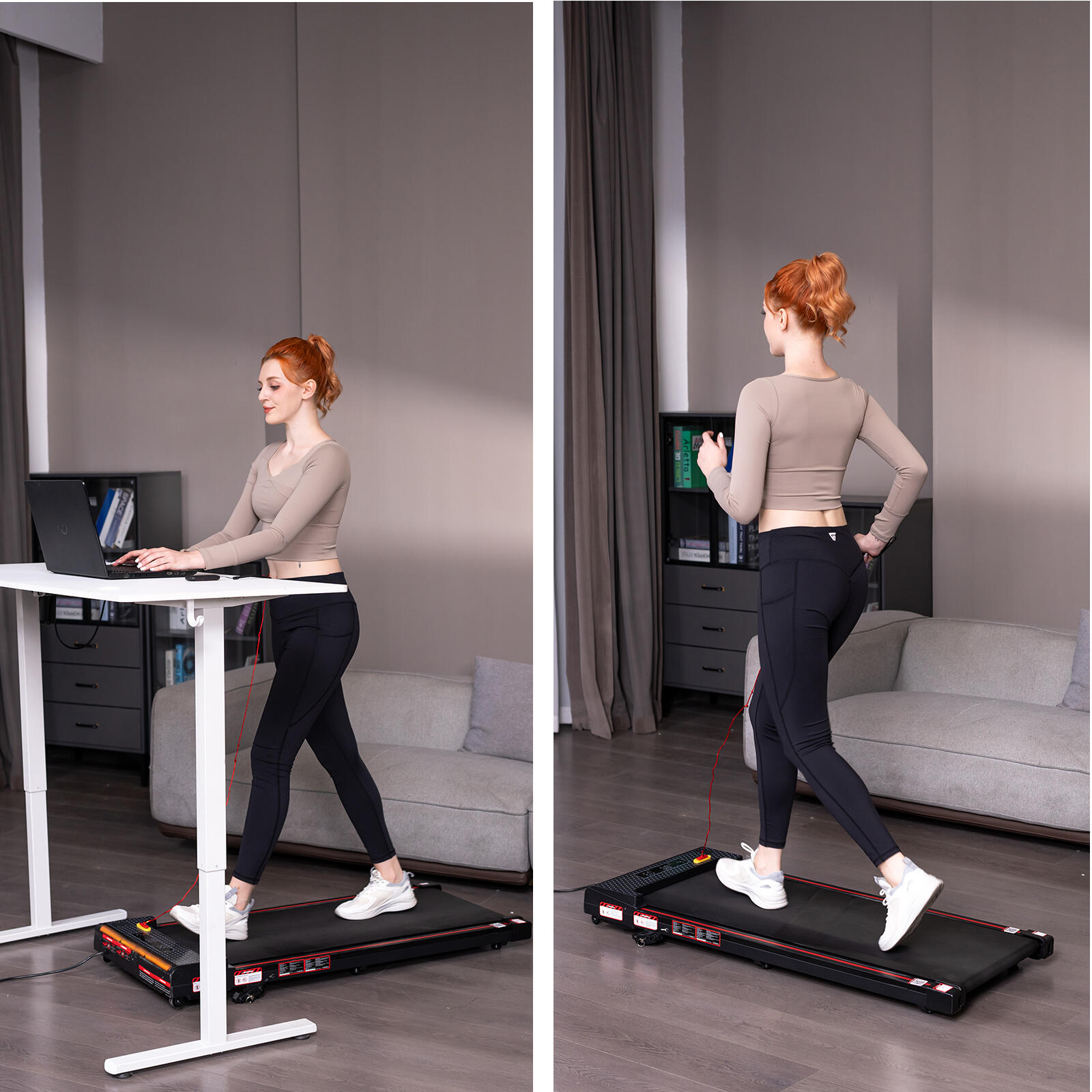 Bieżnia składana ZX1S dorosły fitness blokada bezpieczeństwa 6km/h LED 5/6