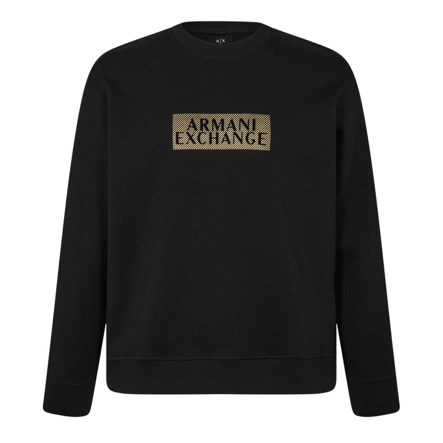 Armani Exchange Mens Logo Crew Neck Sweatshirt