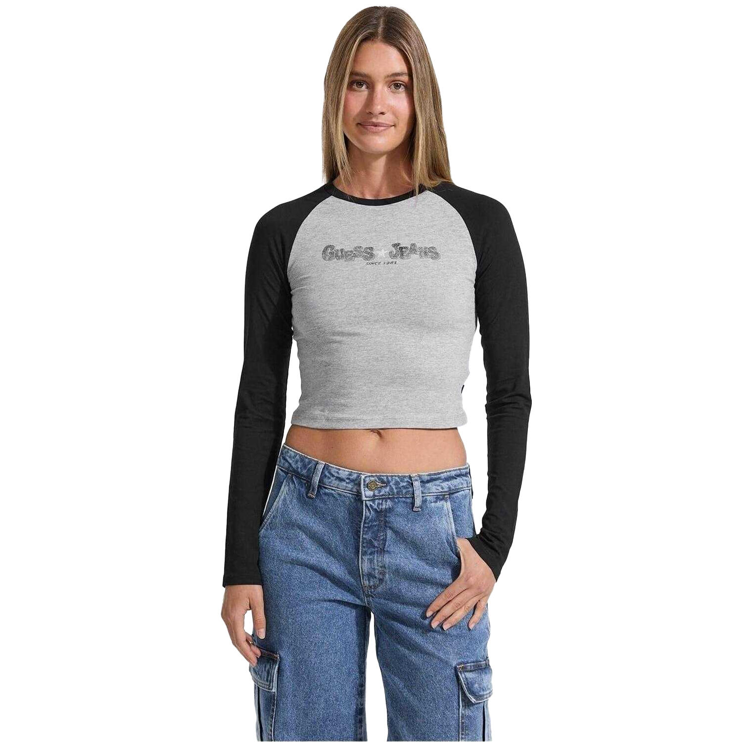 Guess Womens/Ladies Cropped Raglan T-Shirt