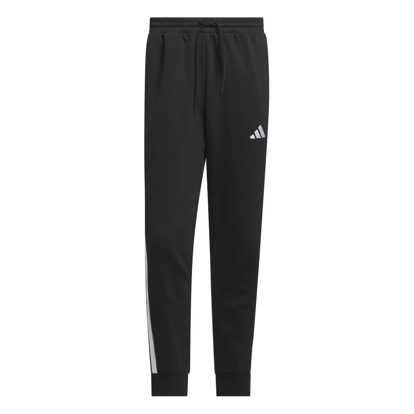 Adidas Mens Essentials Stripe Tapered Joggers