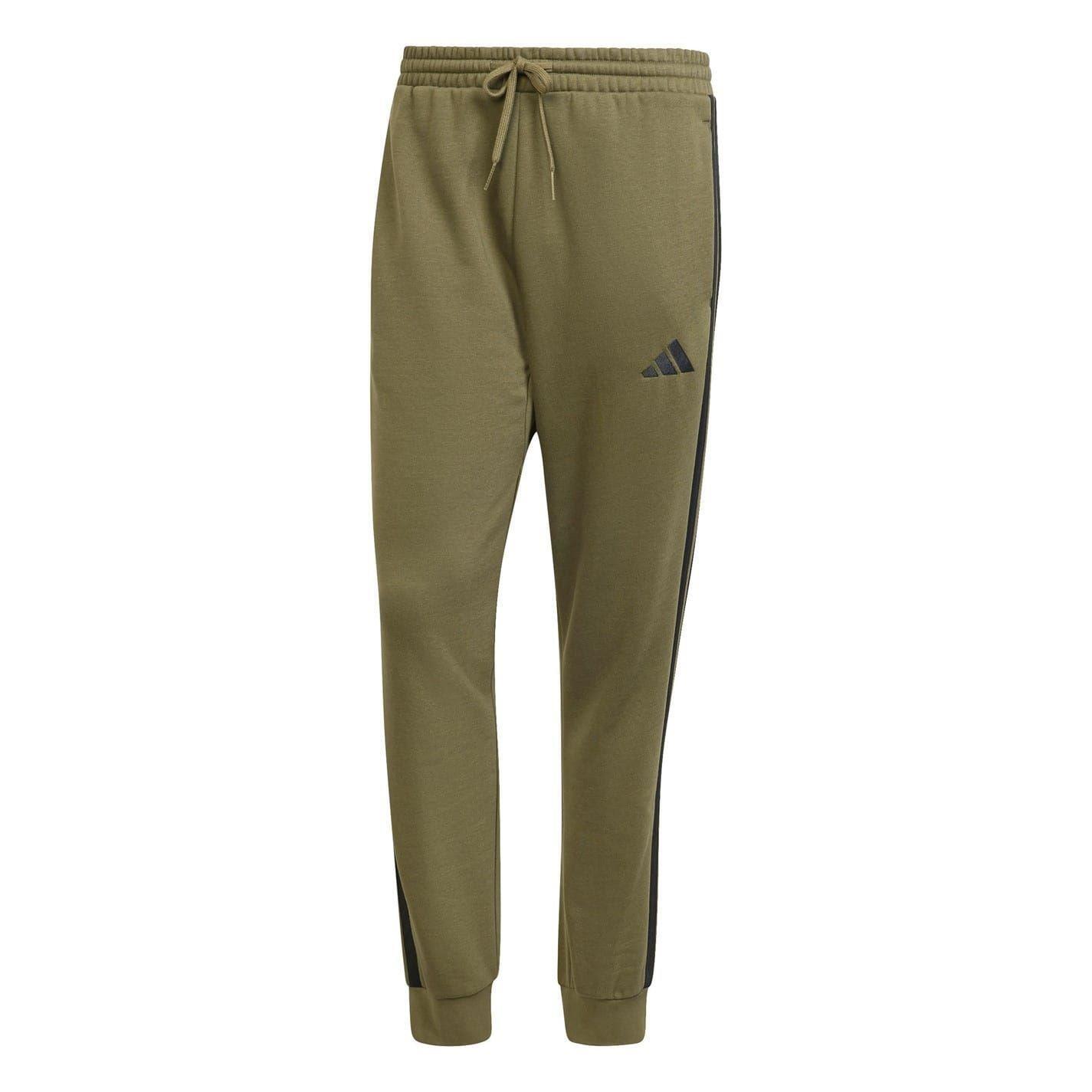 Adidas Mens Essentials Stripe Tapered Joggers
