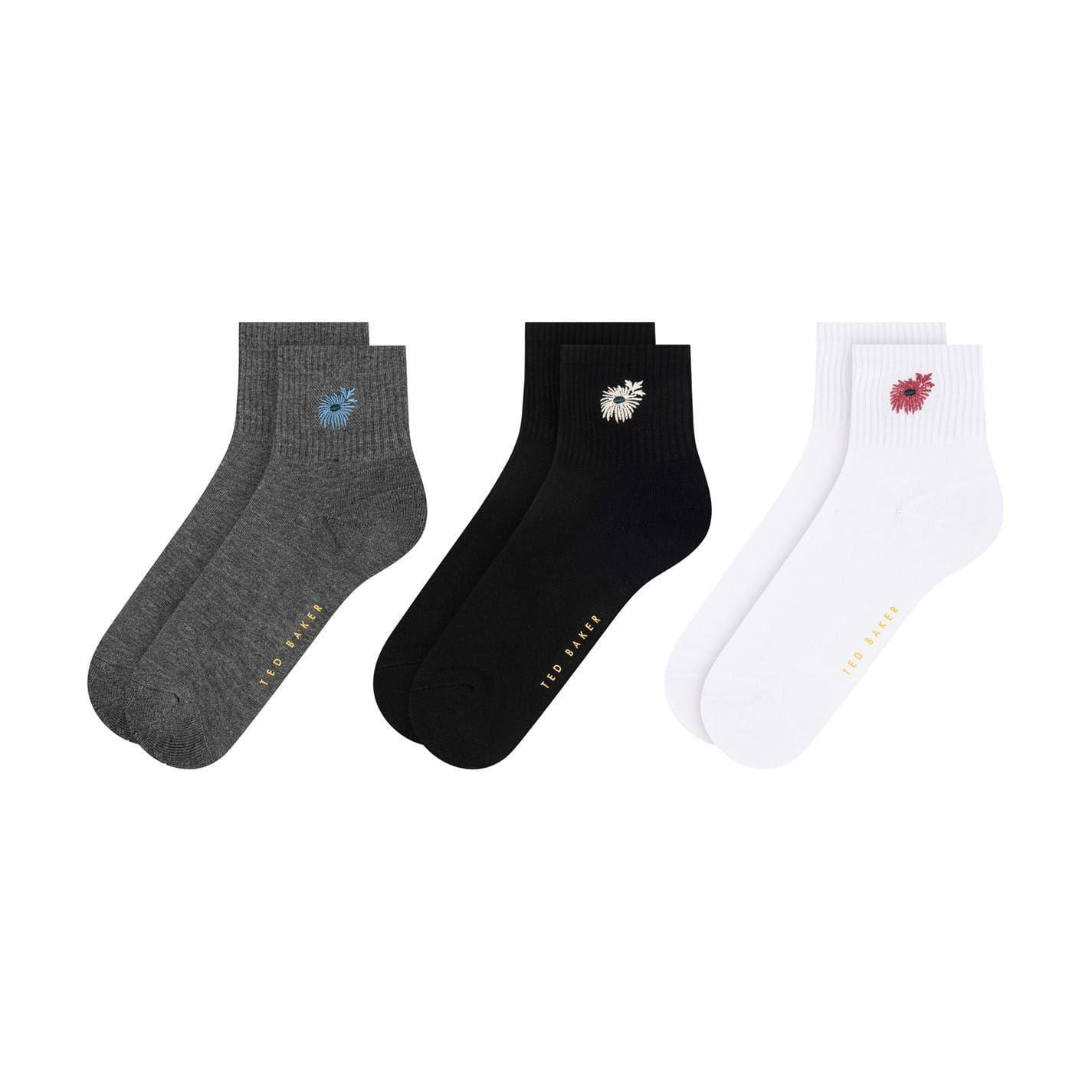 Ted Baker Womens/Ladies Bamboo Ankle Socks (Pack of 3)