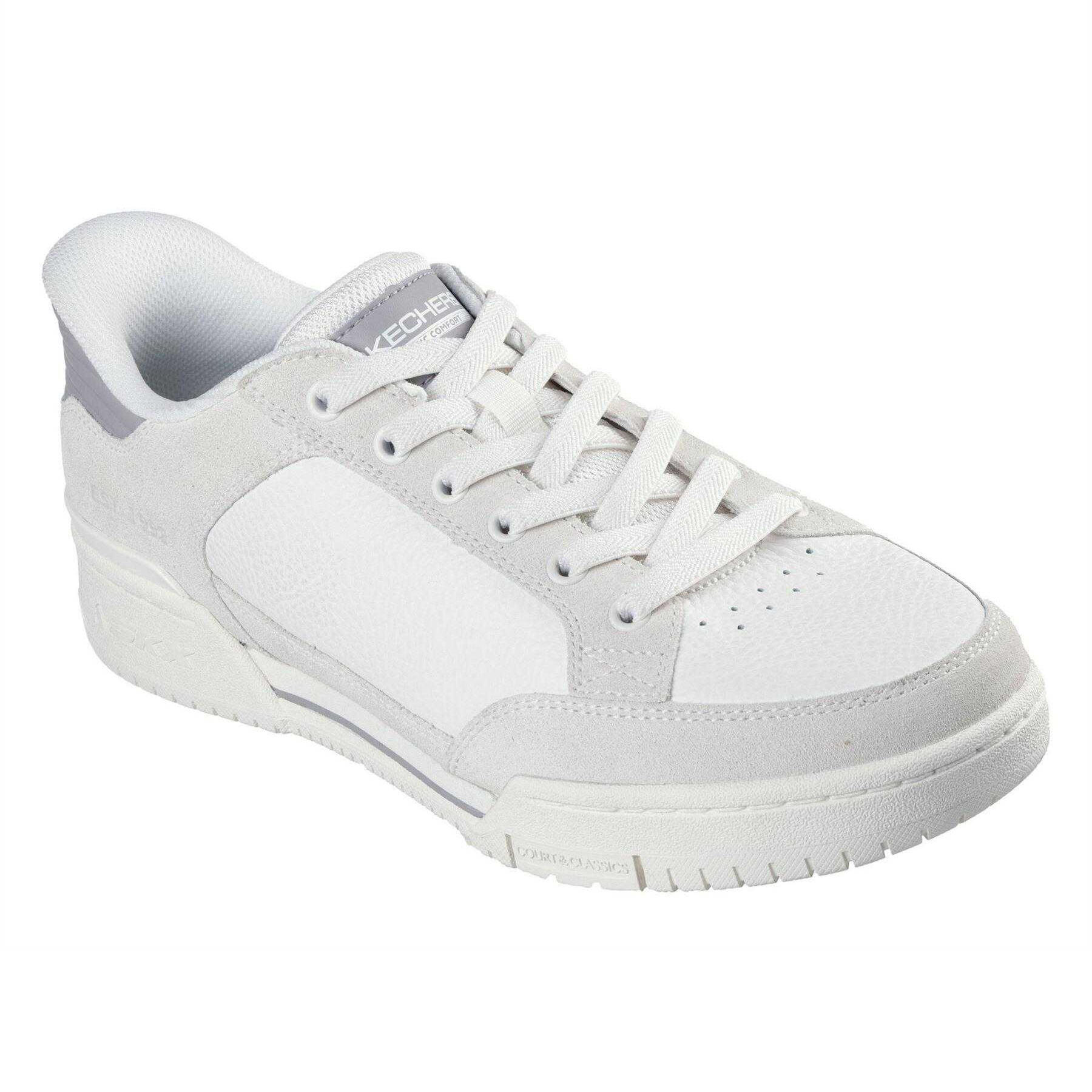 Skechers Mens Leather Flat Trainers
