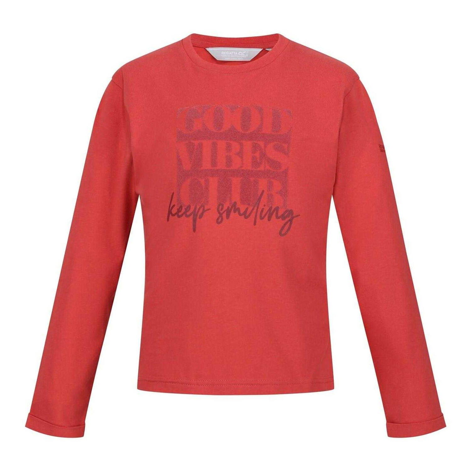 Regatta Childrens/Kids Great Outdoors Lettering Long-Sleeved T-Shirt