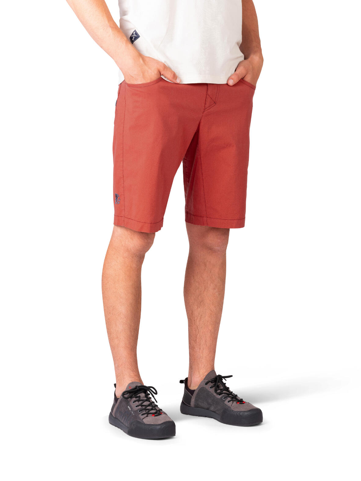 Pantaloncini sportivi ultraleggeri flessibili da uomo con 4 tasche RAFIKI rosso 3/7