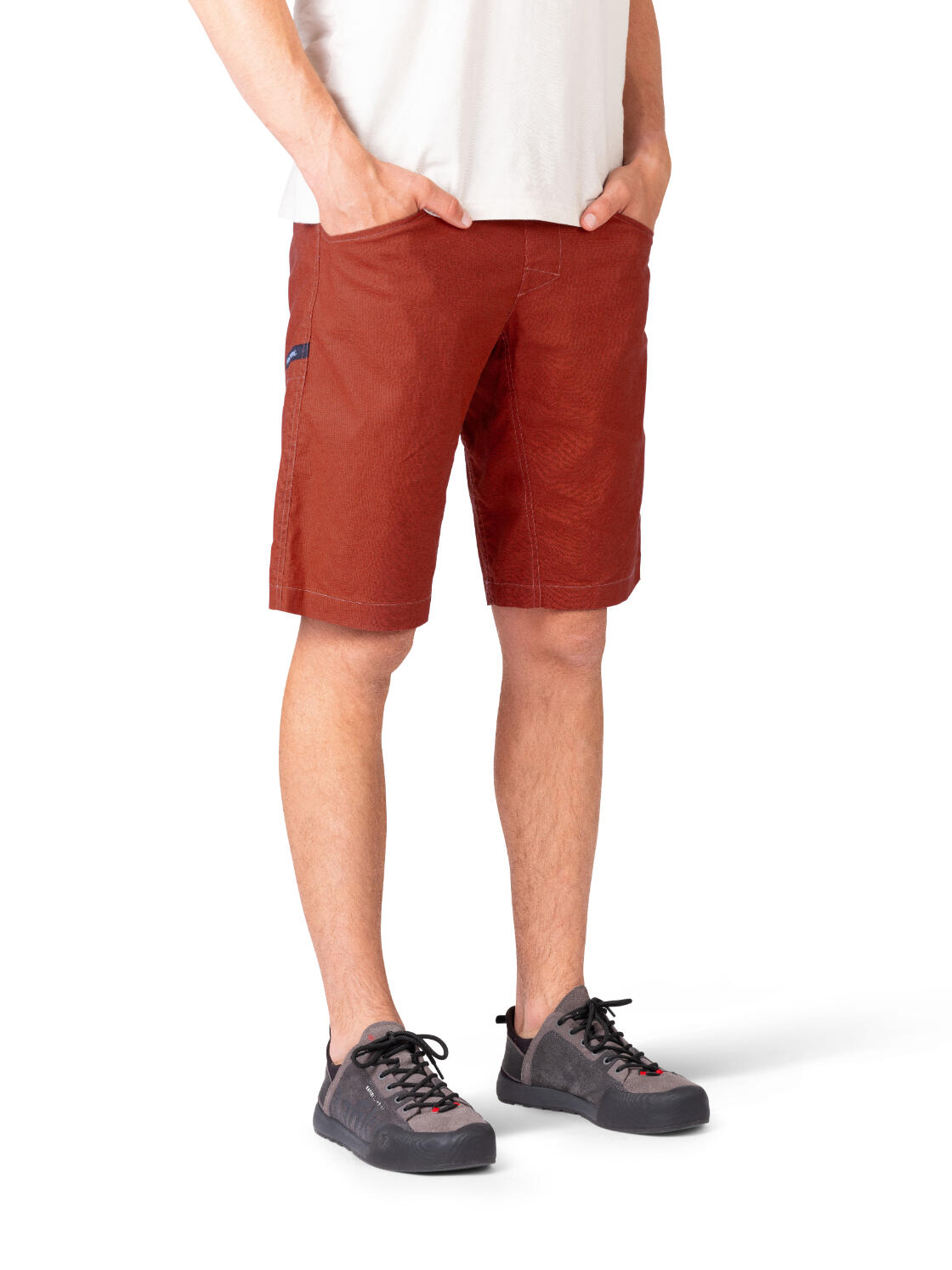 Pantaloncini sportivi da uomo in lino-cotone elasticizzato RAFIKI arancione 3/7