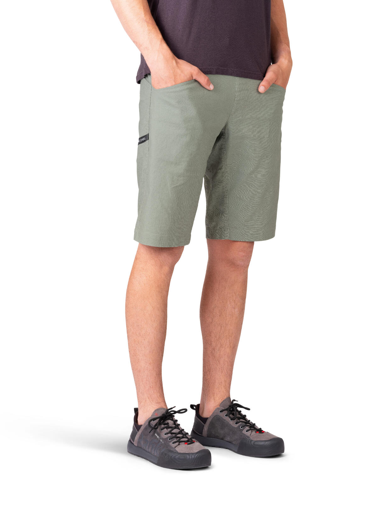 Calções desportivos de linho-algodão elástico RAFIKI verde para homem 3/7