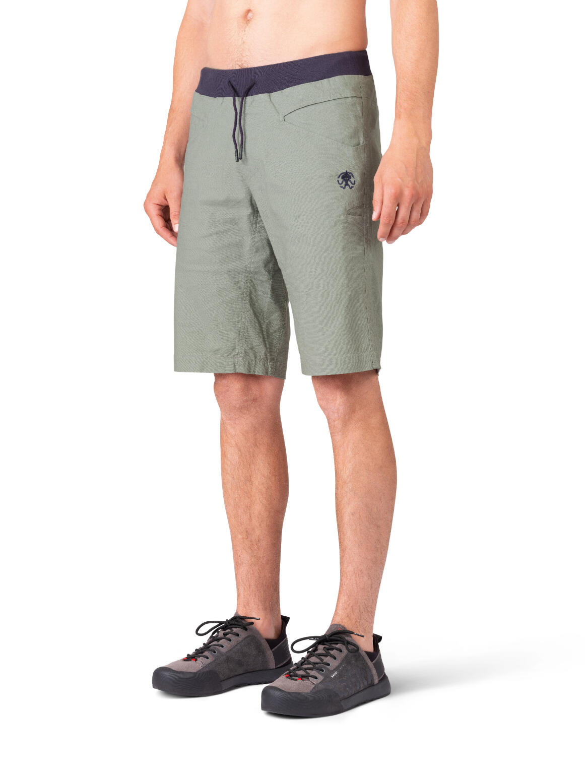 Calções desportivos de linho-algodão elástico RAFIKI verde para homem 7/7