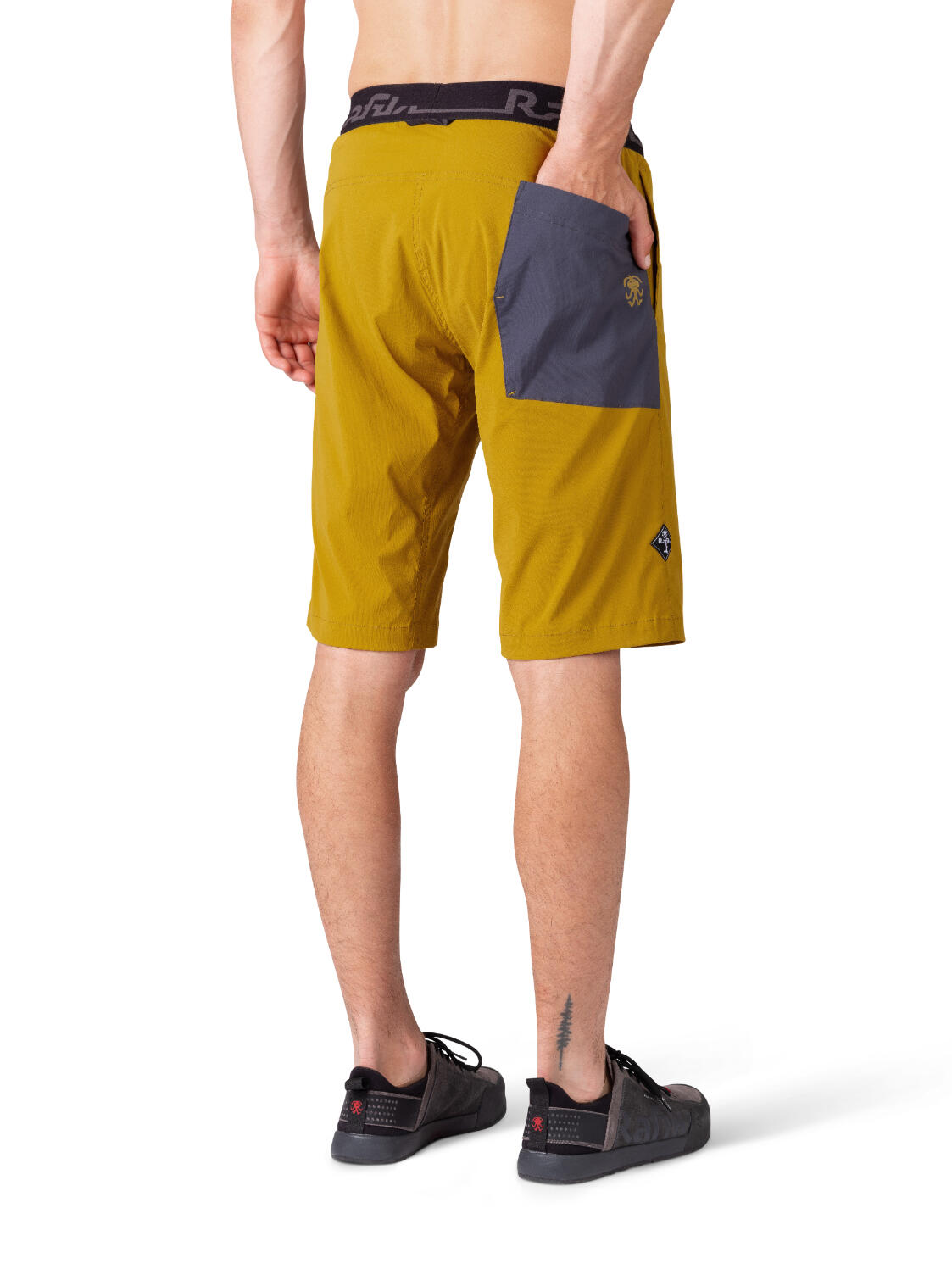 Calções multidesportos super leves para homem RAFIKI amarelo 4/7