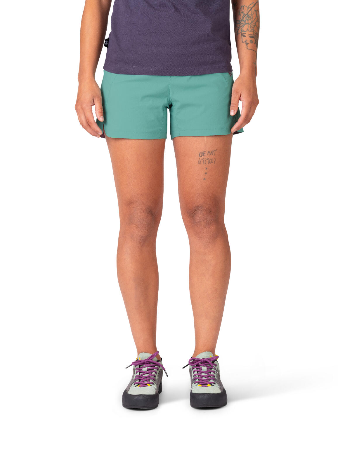 Calções multidesportivos super leves para mulher RAFIKI verde 3/7