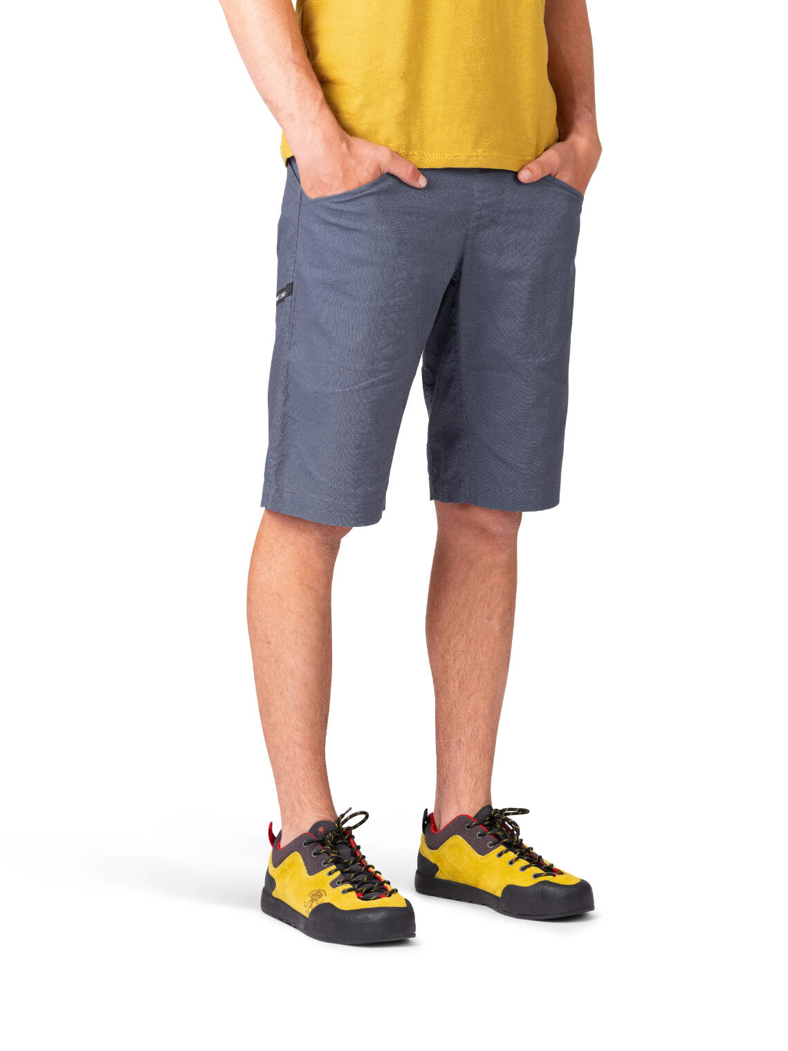 Calções desportivos de linho-algodão elástico RAFIKI azul para homem 3/7