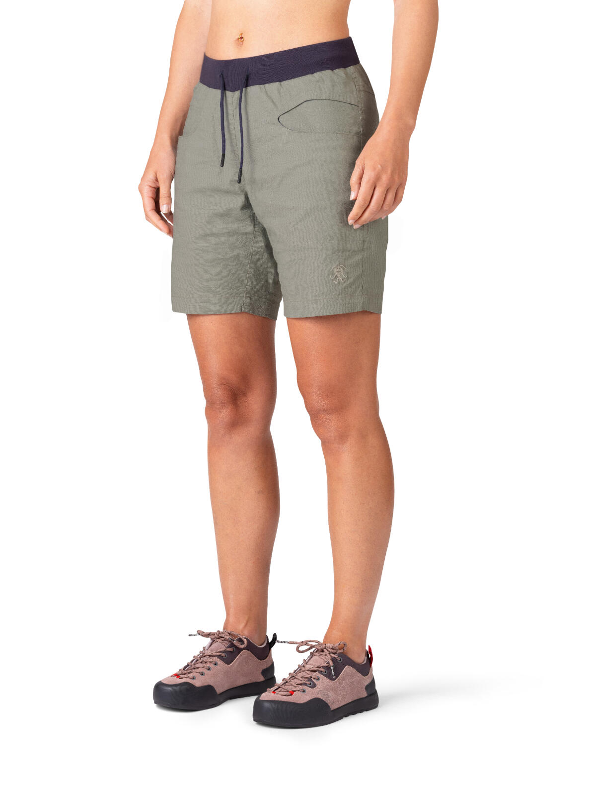 Calções de alpinismo de linho-algodão elástico RAFIKI verde para mulher 7/7