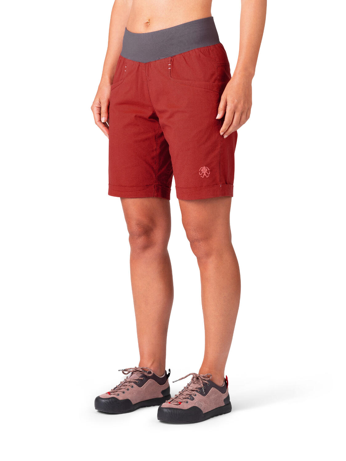 Calções desportivos de algodão leve para mulher RAFIKI vermelho 7/7