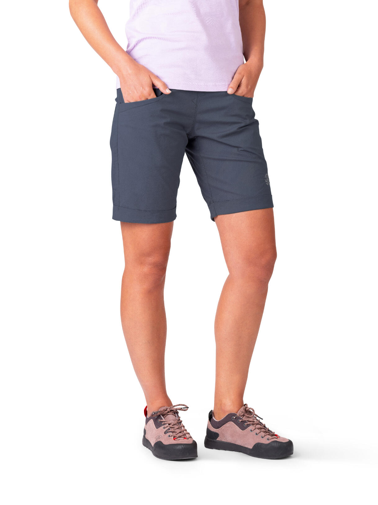 Calções desportivos de algodão leve RAFIKI azul escuro para mulher 3/7