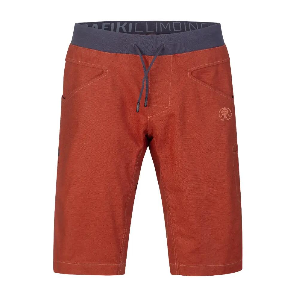 Men's lightweight stretch linen-cotton sports shorts RAFIKI orange