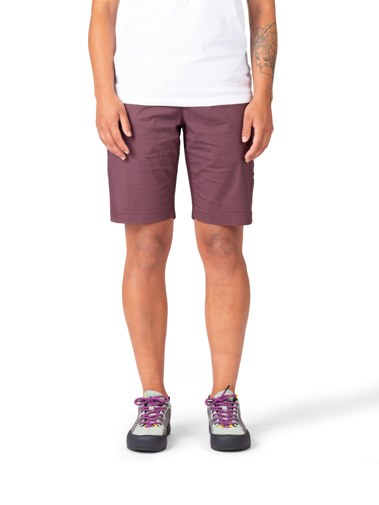 Calções de desempenho para mulher RAFIKI com cintura convertível roxo 5/7