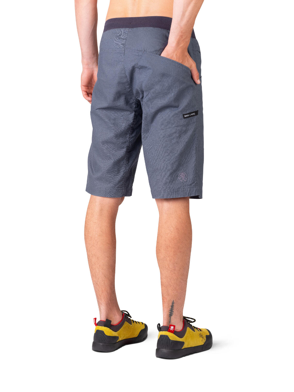 Calções desportivos de linho-algodão elástico RAFIKI azul para homem 4/7