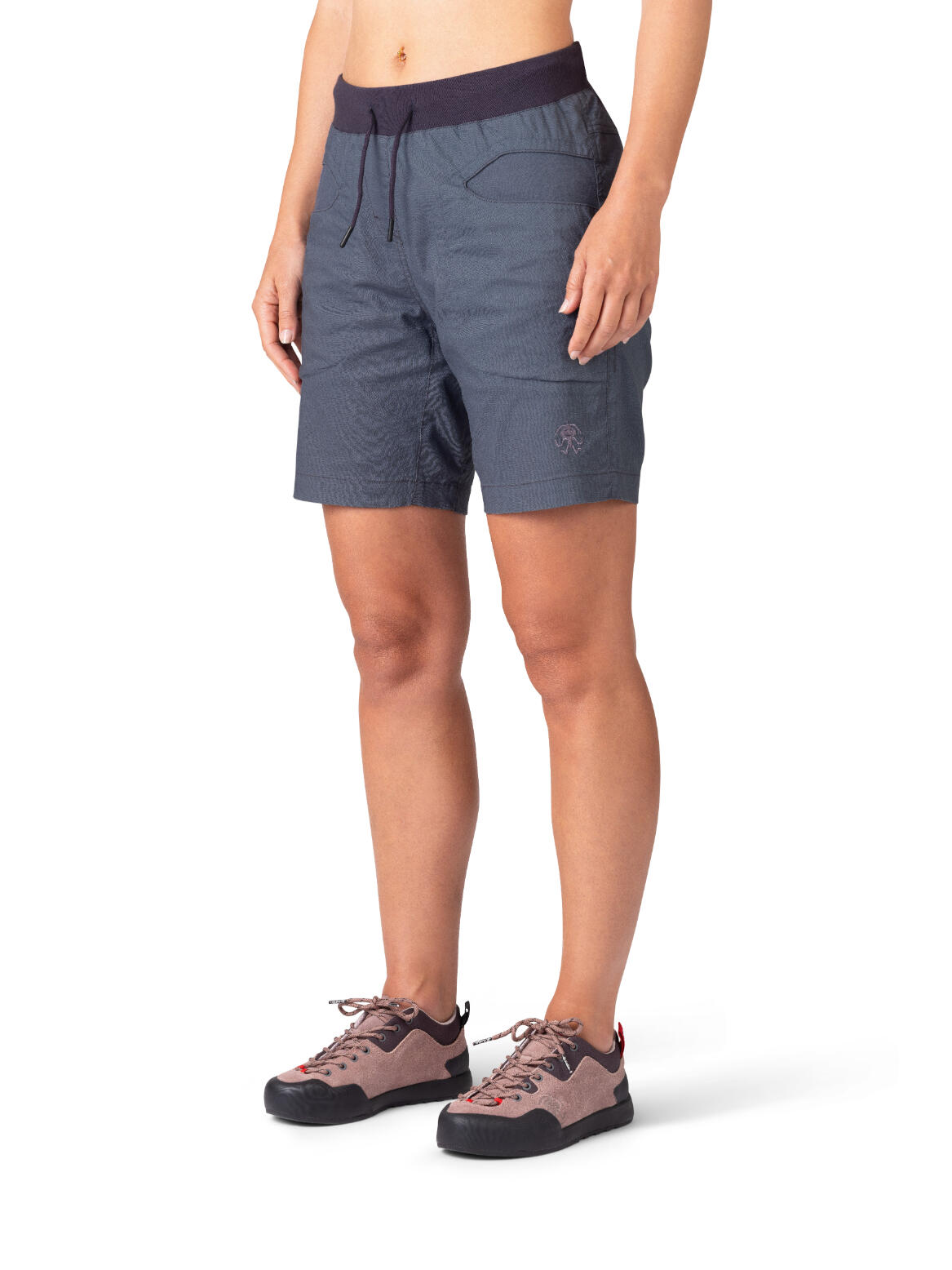 Calções de alpinismo de linho-algodão elástico RAFIKI azul para mulher 7/7