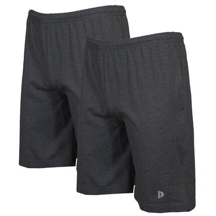 Lot de 2 shorts de jogging slim pour homme, 100 % coton