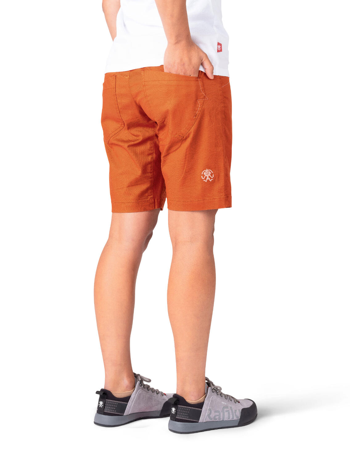 Pantaloncini da arrampicata performanti da donna RAFIKI con vita convertibile 4/7