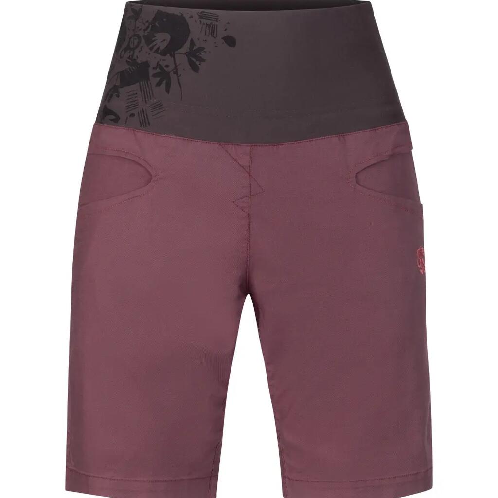 Women's performance climbing shorts RAFIKI with convertible waist purple
