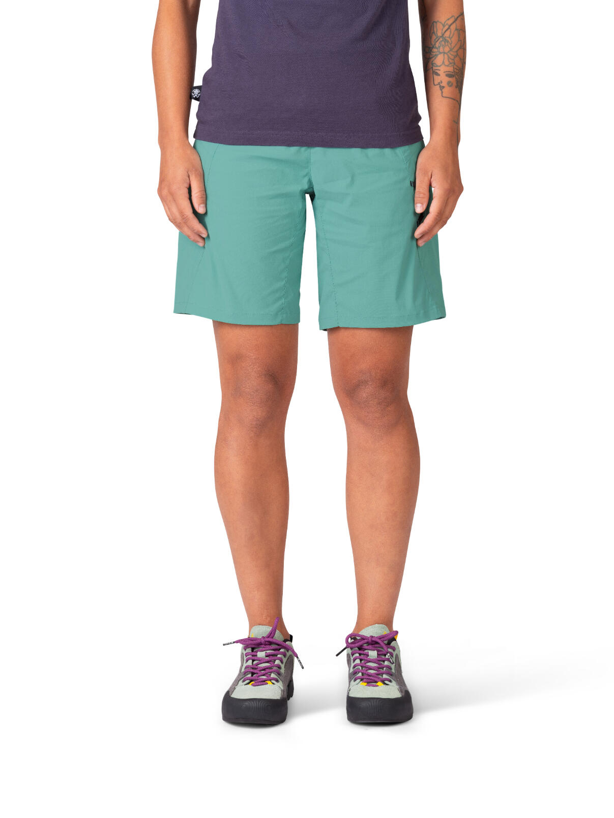 Short multiesport superligero para mujer RAFIKI verde oscuro 3/7