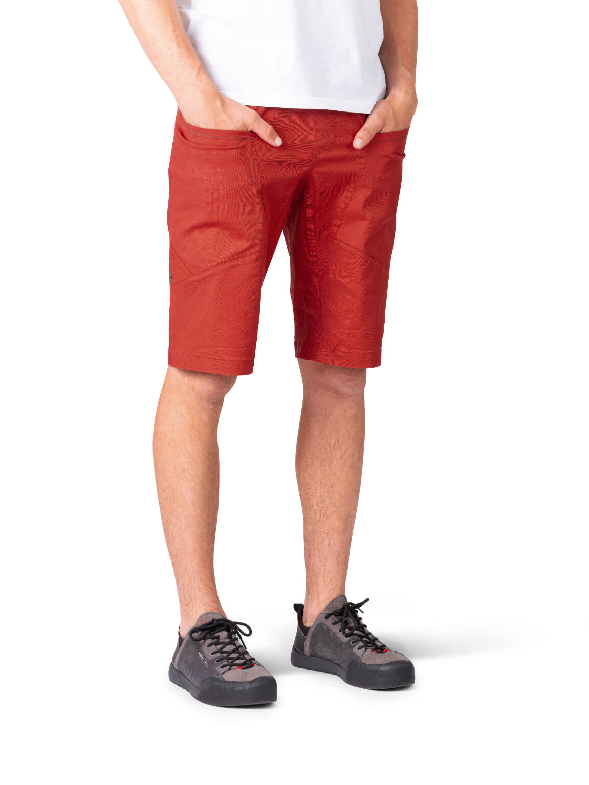 Pantaloncini da arrampicata da uomo in cotone performante RAFIKI rosso 3/6